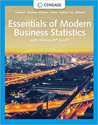 Essentials of Modern Business Statistics with Microsoft Excel, Edition 8