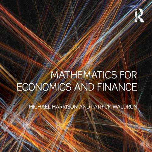 Mathematics for Economics and Finance