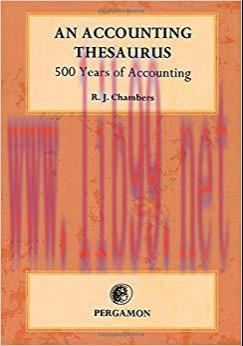 (PDF)An Accounting Thesaurus: 500 years of accounting