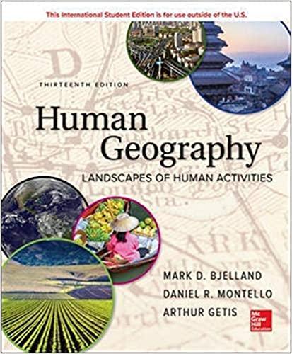 ISE Human Geography LANDSCAPES OF HUMAN ACTIVITIES 13th Edition