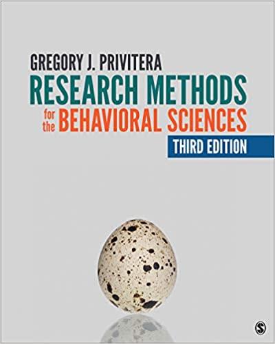 Research Methods for the Behavioral Sciences 3rd Edition [Gregory J. Privitera] PDF+KINDLE
