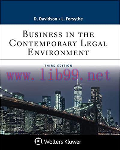 [EPUB]Business in the Contemporary Legal Environment 3rd Edition