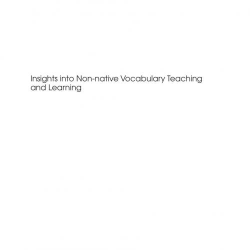 Insights into non-native vocabulary teaching and learning