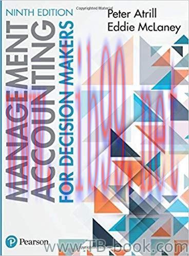 Management Accounting for Decision Makers 9th Edition by Eddie McLaney 课本