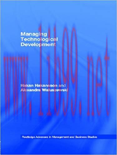(PDF)Managing Technological Development (Routledge Advances in Management and Business Studies ...