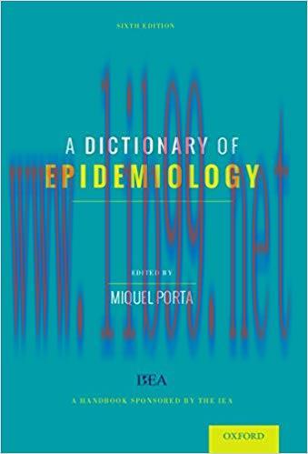 (PDF)A Dictionary of Epidemiology 6th Edition