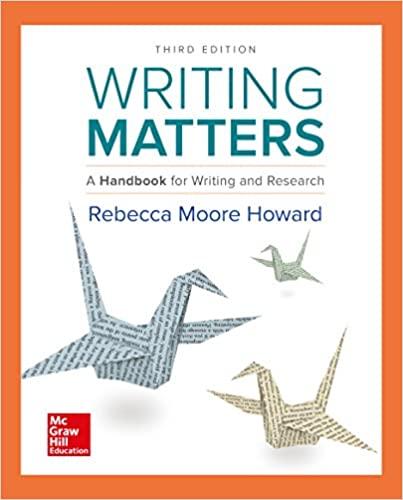 (PDF)Writing Matters A Handbook for Writing and Research (Comprehensive Edition with Exercises)