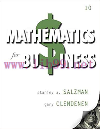 (PDF)Mathematics for Business 10th Edition