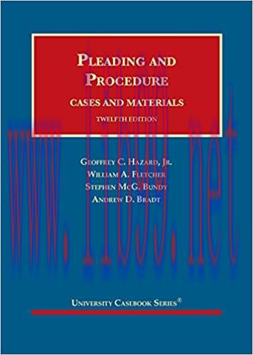 [PDF]Pleading and Procedure, Cases and Materials (University Casebook Series) 12th Edition