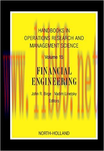 (PDF)Handbooks in Operations Research and Management Science: Financial Engineering (ISSN Book ...