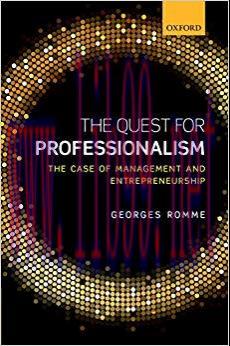 (PDF)The Quest for Professionalism: The Case of Management and Entrepreneurship 1st Edition