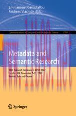 [PDF]Metadata and Semantic Research: 16th Research Conference, MTSR 2022, London, UK, November ...