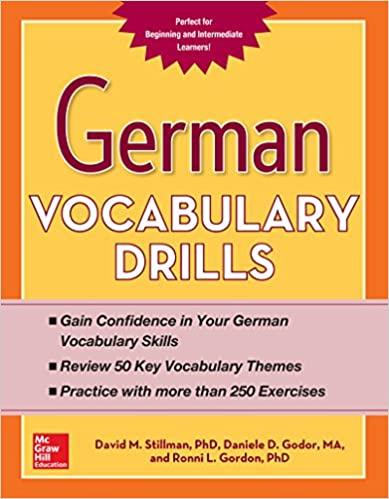 (PDF)German Vocabulary Drills