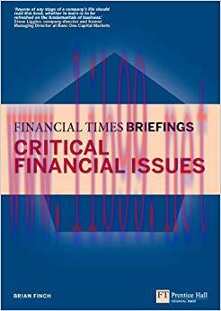 (PDF)Critical Financial Issues: Financial Times Briefing: The low down on the top job (Financia...