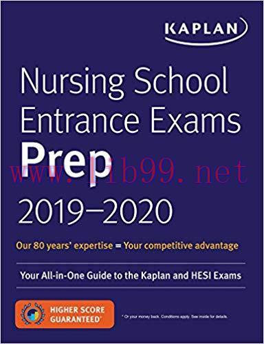 (PDF)Nursing School Entrance Exams Prep 2019-2020: Your All-in-One Guide to the Kaplan and HESI...