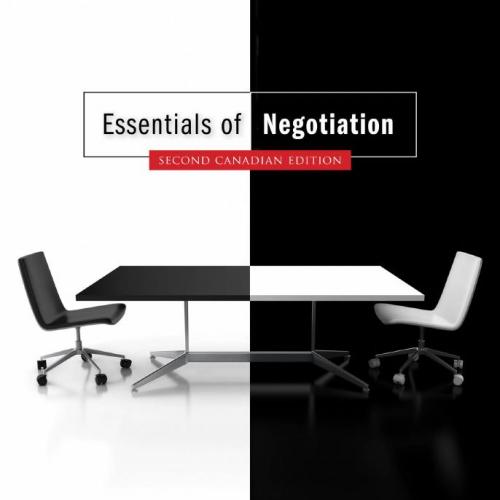 Essentials of Negotiation 2nd Canadian Edition by LEWICKI