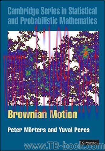 Brownian Motion 1st Edition by Peter M&ouml;rters 课本