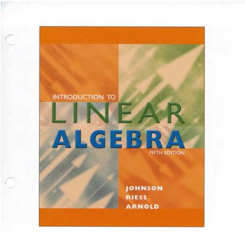Introduction to Linear Algebra (5th Edition) Johnson