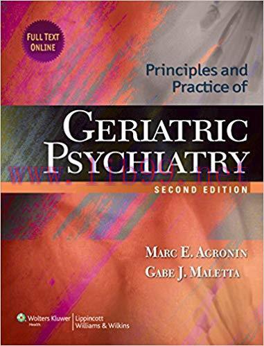 [PDF]Principles and Practice of Geriatric Psychiatry, 2nd Edition