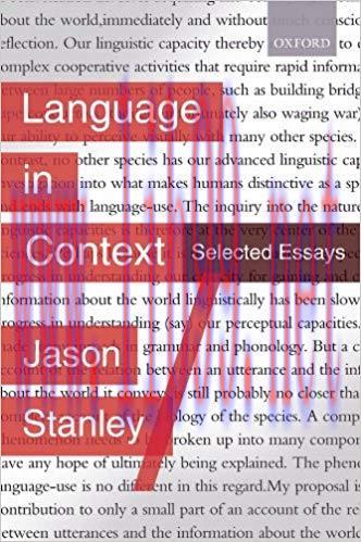 Language in Context: Selected Essays 1st Edition,