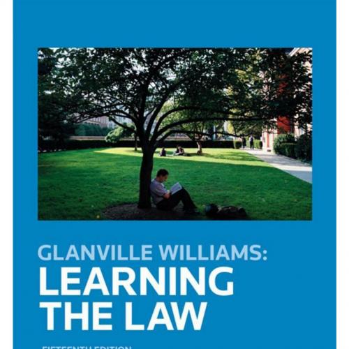 Glanville Williams Learning the Law by A.T.H Smith