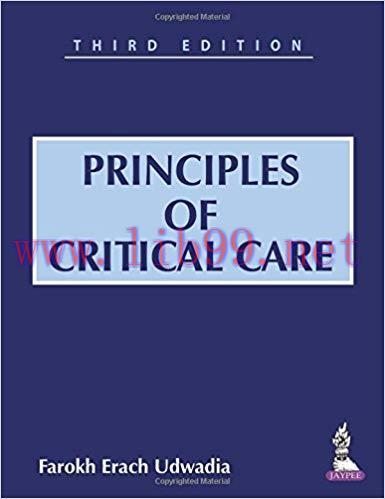 [PDF]Principles of Critical Care, 3rd Edition [farokh erach Udwadia]
