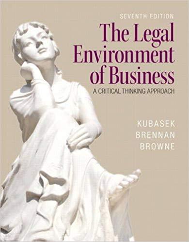 (Test Bank)The Legal Environment of Business,7th Edition by Nancy K. Kubase.zip
