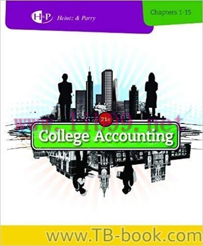College Accounting 21st Edition by James A. Heintz 课本