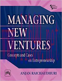 (PDF)Managing New Ventures: Concepts and Cases on Entrepreneurship