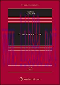 (PDF)Civil Procedure (Aspen Casebook Series) 10th Edition