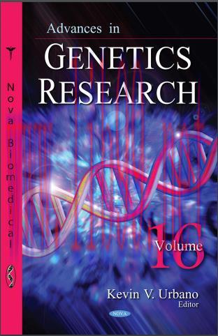 [AME]Advances in Genetics Research, Volume 16