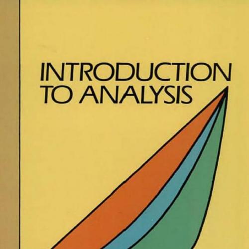 Introduction to Analysis by Maxwell Rosenlicht