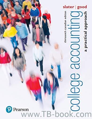 (PDF)College Accounting A Practical Approach, Thirteenth Canadian Edition by Jeffrey Slater