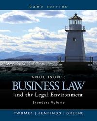 (Test Bank)Anderson's Business Law and the Legal Environment, Standard Volume, 23rd Edition.zip