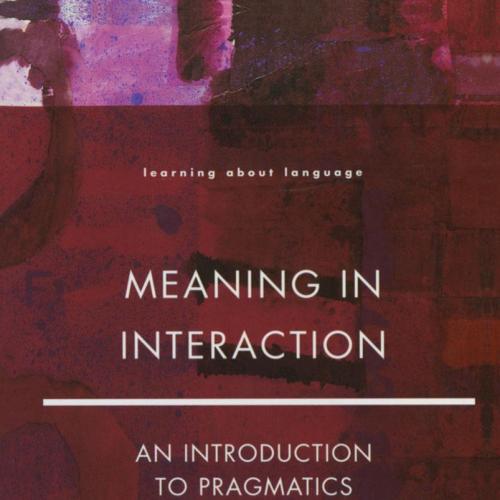Meaning in Interaction-Thomas, Jenny A.-