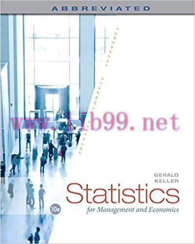 (PDF)Statistics for Management and Economics, Abbreviated 10th Edition