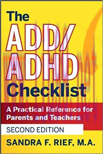 (PDF)The ADD / ADHD Checklist: A Practical Reference for Parents and Teachers (J-B Ed: Checklis...