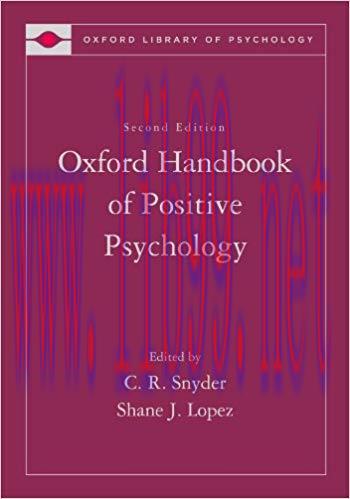 (PDF)The Oxford Handbook of Positive Psychology (Oxford Library of Psychology) 2nd Edition