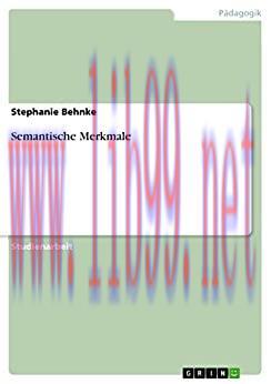 (PDF)Semantische Merkmale (German Edition)