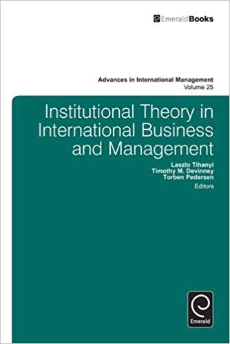 (PDF)Institutional Theory in International Business (Advances in International Management Book ...