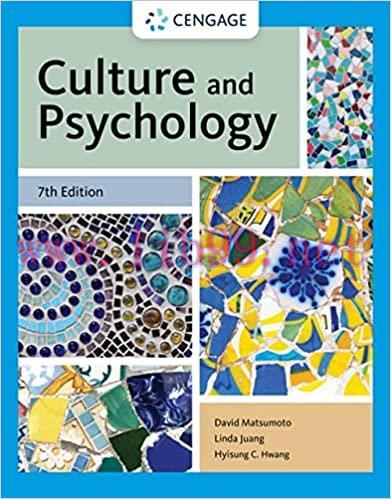 [PDF]Culture and Psychology 7th Edition [David Matsumoto]