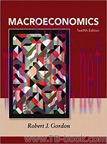 Macroeconomics 12th Edition Robert J Gordon 课本