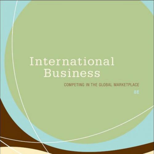 International Business Competing in the Global Marketplace 8