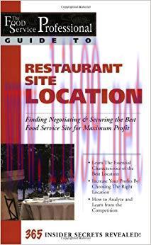 (PDF)The Food Service Professional Guide to Restaurant Site Location: Finding, Negotiating & Se...