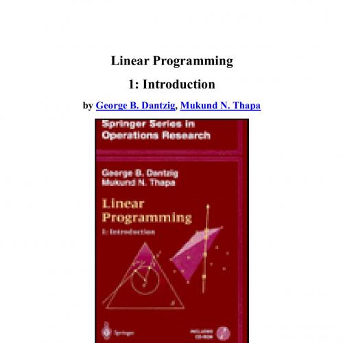Linear Programming 1th