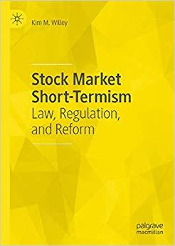 (PDF)Stock Market Short-Termism Law, Regulation, and Reform 1st ed. 2019 Edition