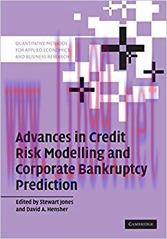 (PDF)Advances in Credit Risk Modelling and Corporate Bankruptcy Prediction (Quantitative Method...