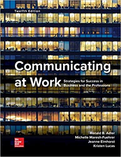 Communicating at Work 12th Edition [Ronald Adler] PDF+Kindle ebook