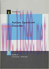 [PDF]Autism Spectrum Disorder (Primer On) 1st Edition