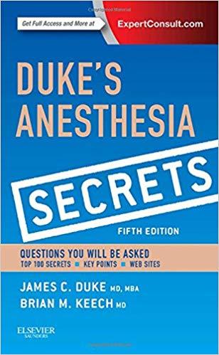 Anesthesia Secrets 5e